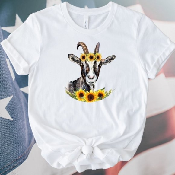 Soft Comfy Trendy Goat T-shirt - Picture 1 of 2